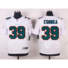 Miami Dolphins #39 Larry Csonka Elite White Men Nike NFL Jersey