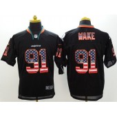 Miami Dolphins #91 Cameron Wake Black USA Flag Fashion Elite Men Nike NFL Jersey