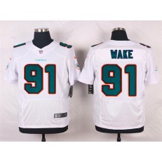 Miami Dolphins #91 Cameron Wake Elite White Men Nike NFL Jersey