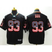 Miami Dolphins #93 Ndamukong Suh Black USA Flag Fashion Elite Men Nike NFL Jersey