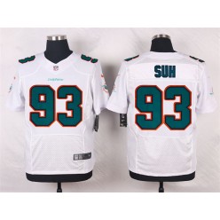 Miami Dolphins #93 Ndamukong Suh Elite White Men Nike NFL Jersey