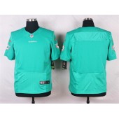 Miami Dolphins Blank Elite Aqua Green Team Color Men Nike NFL Jersey