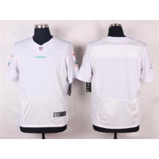 Miami Dolphins Blank Elite White Men Nike NFL Jersey