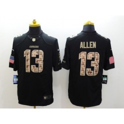 San Diego Chargers #13 Keenan Allen Black Men Stitched Nike NFL Limited Salute to Service Jersey