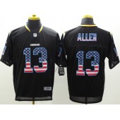 San Diego Chargers #13 Keenan Allen Black USA Flag Fashion Elite Men Nike NFL Jersey