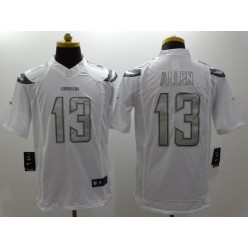San Diego Chargers #13 Keenan Allen White Men Stitched Nike NFL Limited Platinum Jersey