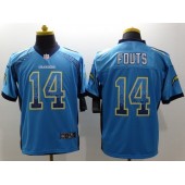 San Diego Chargers #14 Dan Fouts Blue Drift Men Elite Nike NFL Jersey