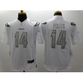 San Diego Chargers #14 Dan Fouts White Men Stitched Nike NFL Limited Platinum Jersey
