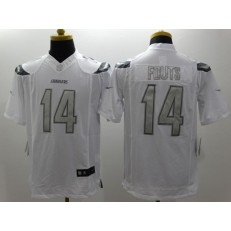 San Diego Chargers #14 Dan Fouts White Men Stitched Nike NFL Limited Platinum Jersey