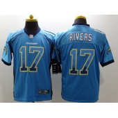 San Diego Chargers #17 Philip Rivers Blue Drift Men Elite Nike NFL Jersey