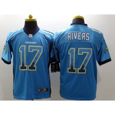 San Diego Chargers #17 Philip Rivers Blue Drift Men Elite Nike NFL Jersey