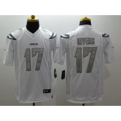 San Diego Chargers #17 Philip Rivers White Men Stitched Nike NFL Limited Platinum Jersey