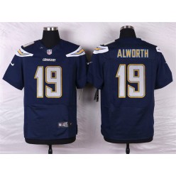 San Diego Chargers #19 Lance Alworth Elite Navy Blue Men Nike NFL Jersey
