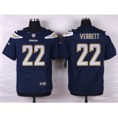 San Diego Chargers #22 Jason Verrett Elite Navy Blue Men Nike NFL Jersey