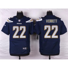 San Diego Chargers #22 Jason Verrett Elite Navy Blue Men Nike NFL Jersey