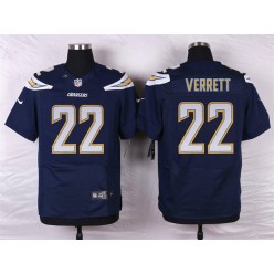 San Diego Chargers #22 Jason Verrett Elite Navy Blue Men Nike NFL Jersey