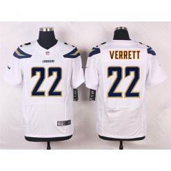 San Diego Chargers #22 Jason Verrett Elite White Men Nike NFL Jersey