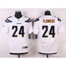 San Diego Chargers #24 Brandon Flowers Elite White Men Nike NFL Jersey