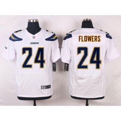 San Diego Chargers #24 Brandon Flowers Elite White Men Nike NFL Jersey
