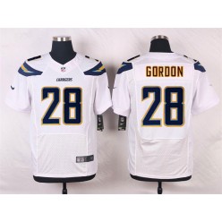 San Diego Chargers #28 Melvin Gordon Elite White Men Nike NFL Jersey
