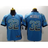 San Diego Chargers #32 Eric Weddle Blue Drift Men Elite Nike NFL Jersey