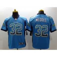 San Diego Chargers #32 Eric Weddle Blue Drift Men Elite Nike NFL Jersey