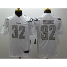 San Diego Chargers #32 Eric Weddle White Men Stitched Nike NFL Limited Platinum Jersey (1)