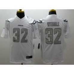 San Diego Chargers #32 Eric Weddle White Men Stitched Nike NFL Limited Platinum Jersey (1)