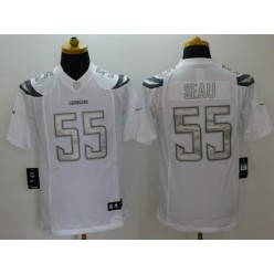 San Diego Chargers #55 Junior Seau White Men Stitched Nike NFL Limited Platinum Jersey (1)