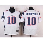 New England Patriots #10 Jimmy Garoppolo Elite White Men Nike NFL Jersey