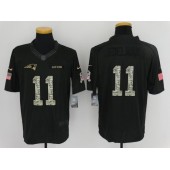 New England Patriots #11 Julian Edelman Anthracite 2016 Salute to Service Limited Men Nike NFL Jersey