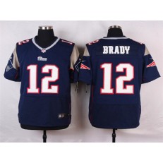 New England Patriots #12 Tom Brady Elite Navy Blue Team Color Men Nike NFL Jersey