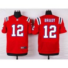 New England Patriots #12 Tom Brady Elite Red Alternate Men Nike NFL Jersey