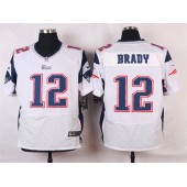 New England Patriots #12 Tom Brady Elite White Men Nike NFL Jersey