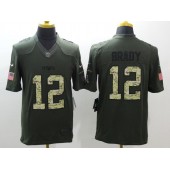 New England Patriots #12 Tom Brady Green Salute To Service Limited Nike NFL Jersey