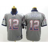 New England Patriots #12 Tom Brady Grey Inwrought Elite Drift Fashion Men Nike NFL Jersey