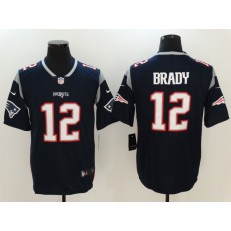 New England Patriots #12 Tom Brady Navy Blue Vapor Untouchable Limited Men Nike NFL Jersey