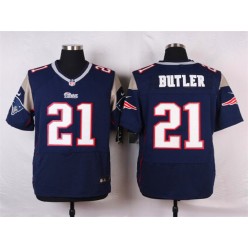 New England Patriots #21 Malcolm Butler Elite Navy Blue Team Color Men Nike NFL Jersey