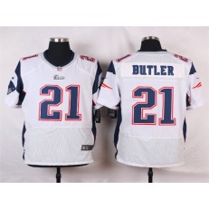 New England Patriots #21 Malcolm Butler Elite White Men Nike NFL Jersey