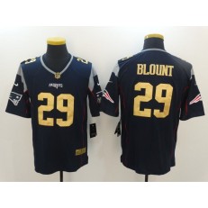 New England Patriots #29 LeGarrette Blount Navy Blue Gold Limited Men Nike NFL Jersey