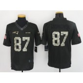 New England Patriots #87 Rob Gronkowski Anthracite 2016 Salute to Service Limited Men Nike NFL Jersey