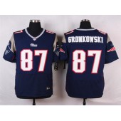New England Patriots #87 Rob Gronkowski Elite Navy Blue Team Color Men Nike NFL Jersey