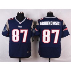 New England Patriots #87 Rob Gronkowski Elite Navy Blue Team Color Men Nike NFL Jersey