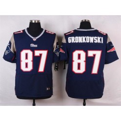New England Patriots #87 Rob Gronkowski Elite Navy Blue Team Color Men Nike NFL Jersey