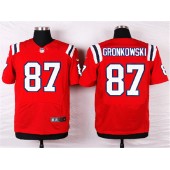 New England Patriots #87 Rob Gronkowski Elite Red Alternate Men Nike NFL Jersey