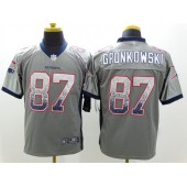 New England Patriots #87 Rob Gronkowski Grey Inwrought Elite Drift Fashion Men Nike NFL Jersey