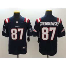 New England Patriots #87 Rob Gronkowski Navy Blue Color Rush Men Limited Nike NFL Jersey