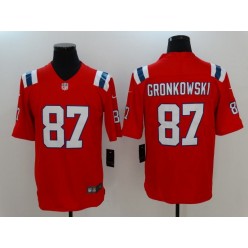 New England Patriots #87 Rob Gronkowski Red Vapor Untouchable Limited Men Nike NFL Jersey