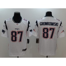 New England Patriots #87 Rob Gronkowski White Vapor Untouchable Limited Men Nike NFL Jersey