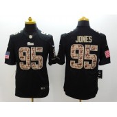 New England Patriots #95 Chandler Jones Black Men Stitched Nike NFL Limited Salute to Service Jersey